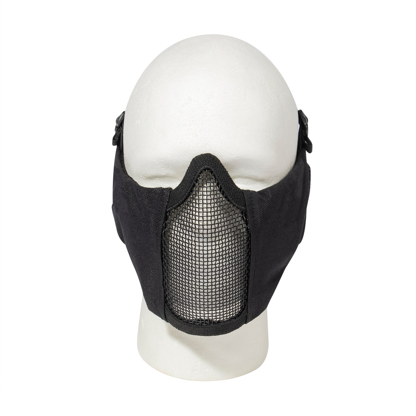 Steel Half Face Mask With Ear Guard - Black