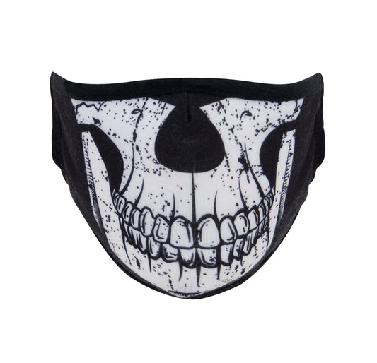 Half Skull Reusable 3-Layer Polyester Face Mask
