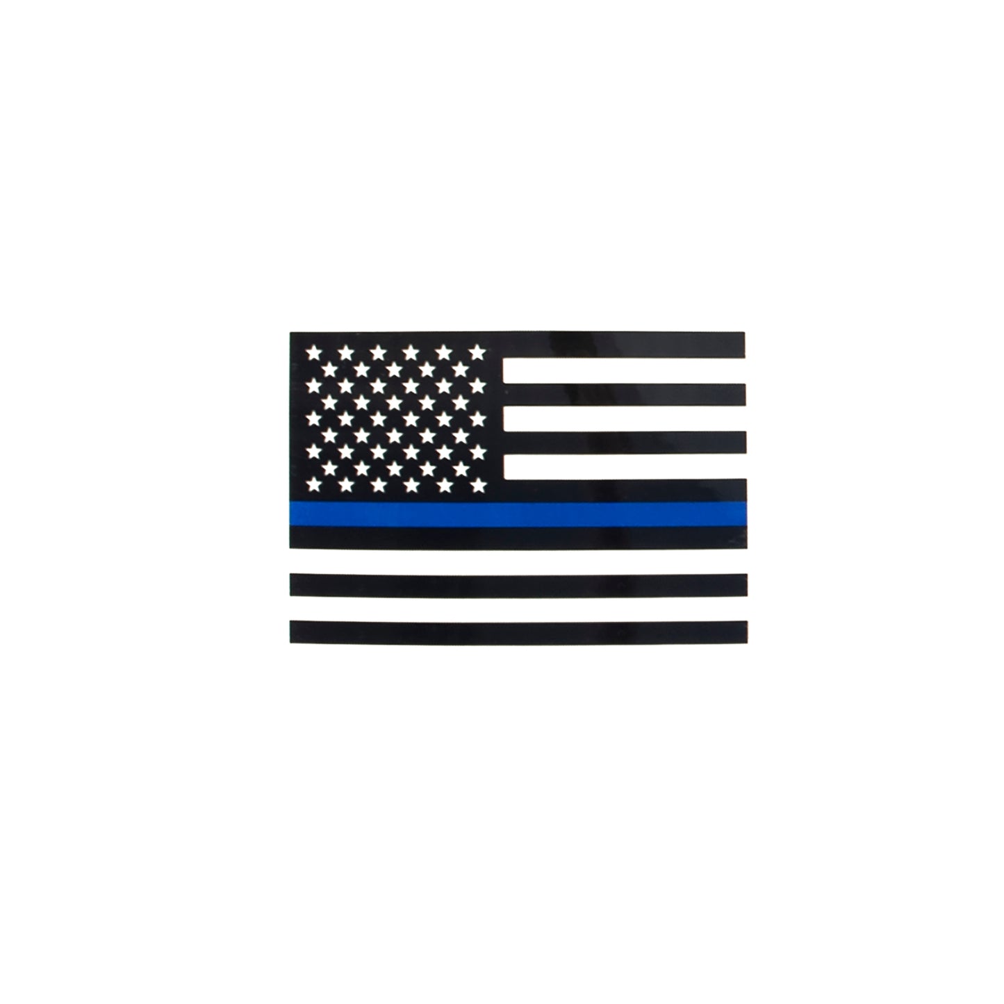 Transparent Thin Blue Line Flag Decal