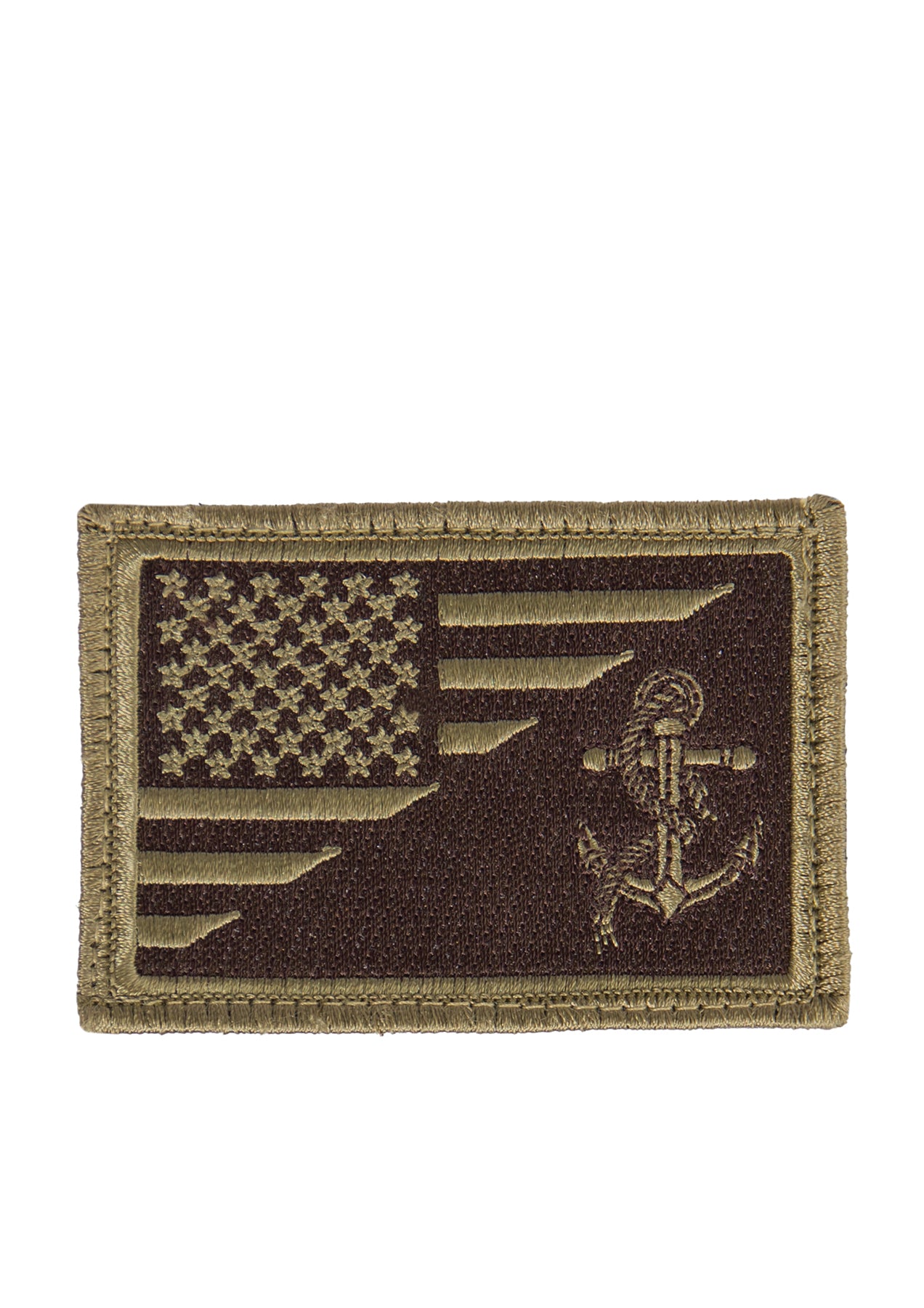 US Flag / USN Anchor Patch With Hook Back