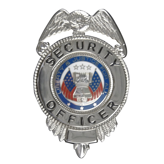 Security Officer Badge With Flags