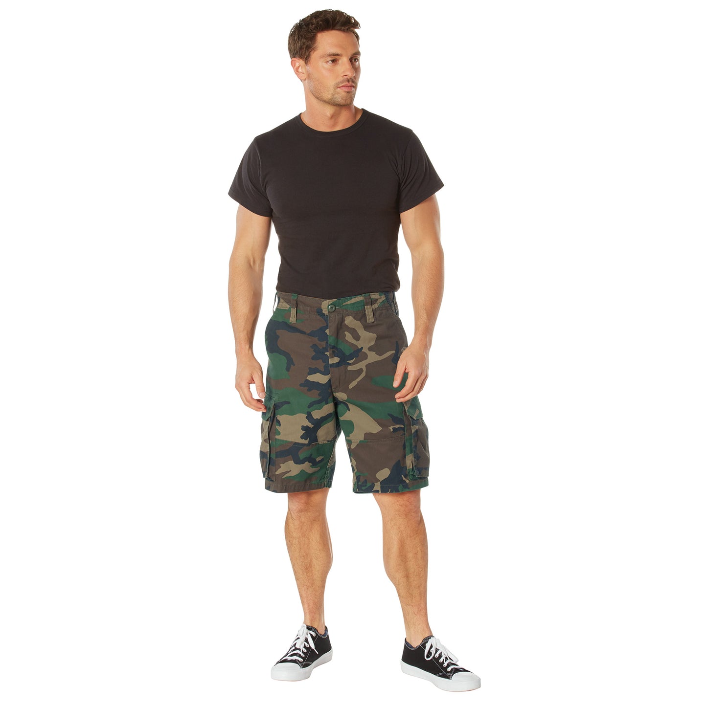 Vintage Camo Paratrooper Cargo Shorts