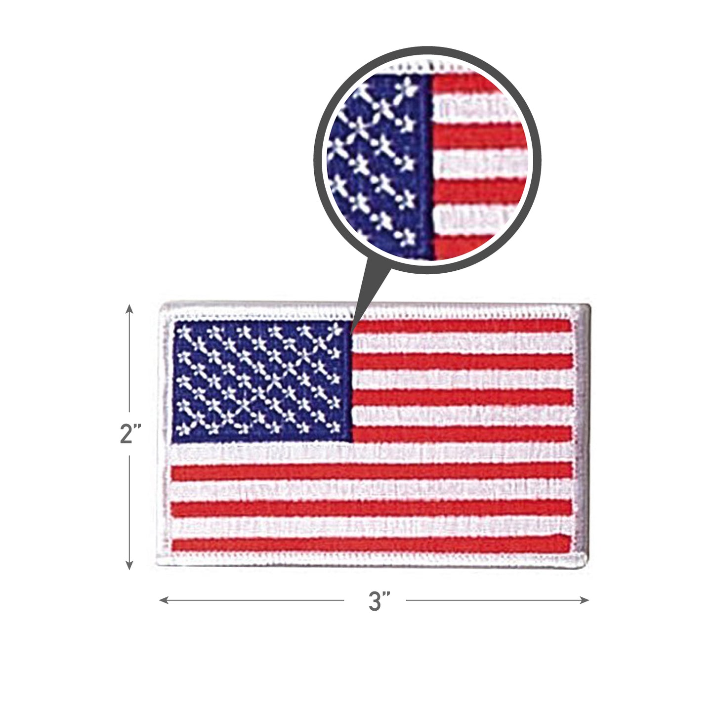 Iron On / Sew On Embroidered US Flag Patch