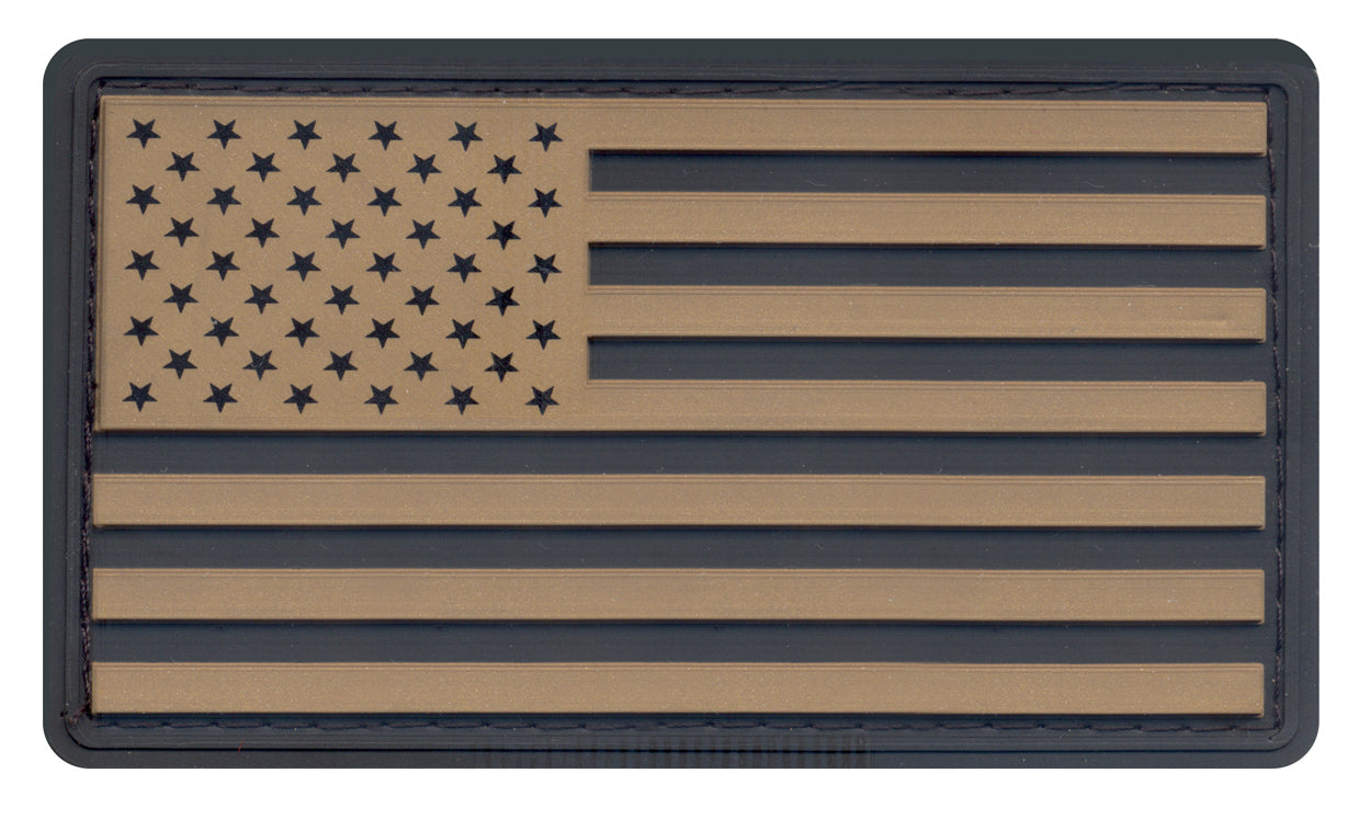 PVC US Flag Patch With Hook Back