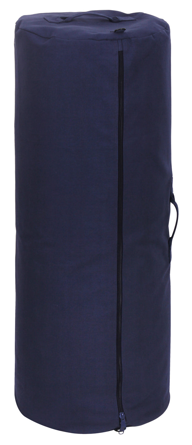 Canvas Duffle Bag with Side Zipper
