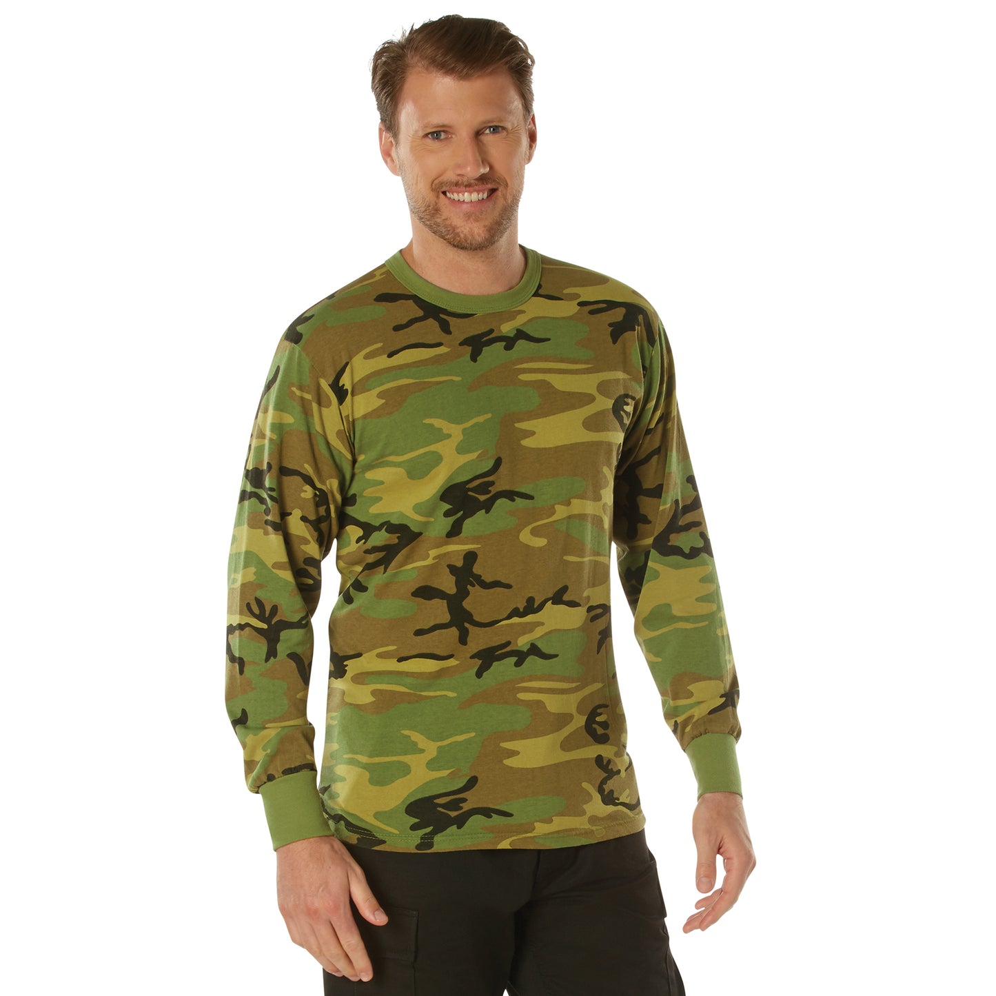 Long Sleeve Vintage T-Shirt - Woodland Camo