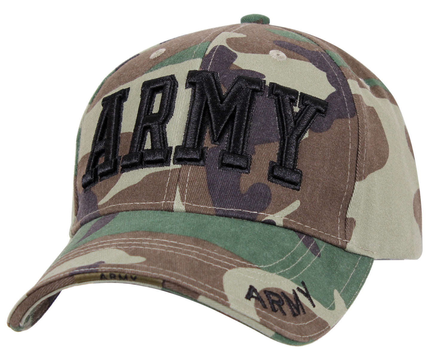 Deluxe Army Embroidered Low Profile Insignia Cap