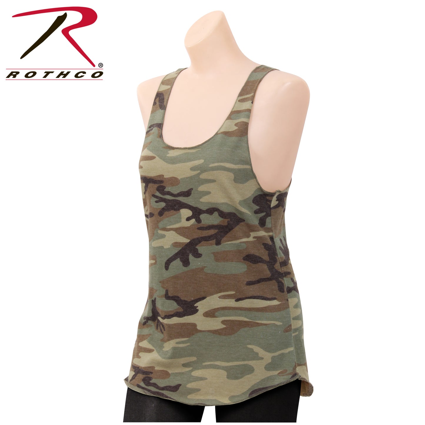 Womens Camo Racerback Tank Top