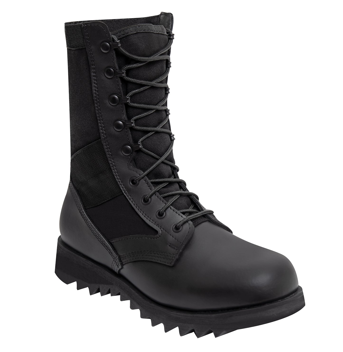 Black Ripple Sole Jungle Boots - 10 Inch