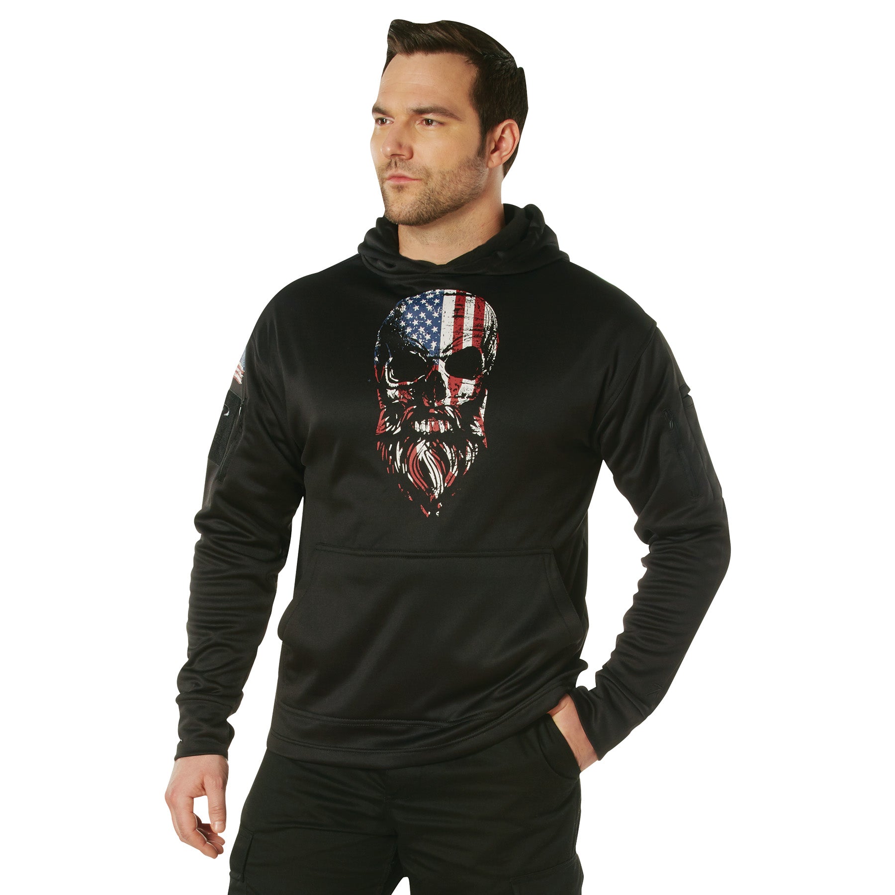 Bearded Skull Concealed Carry Hoodie Black Army Navy Store