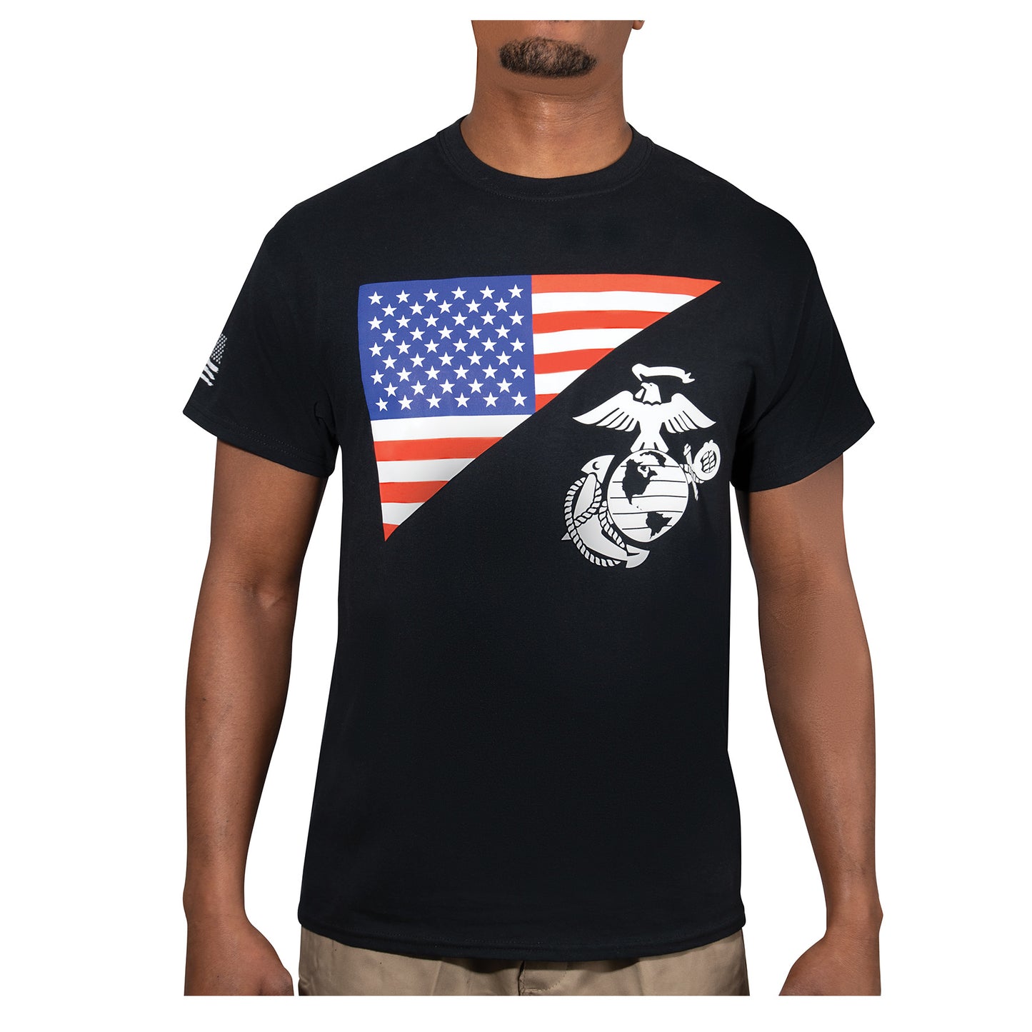 US Flag / USMC Eagle, Globe, & Anchor T Shirt