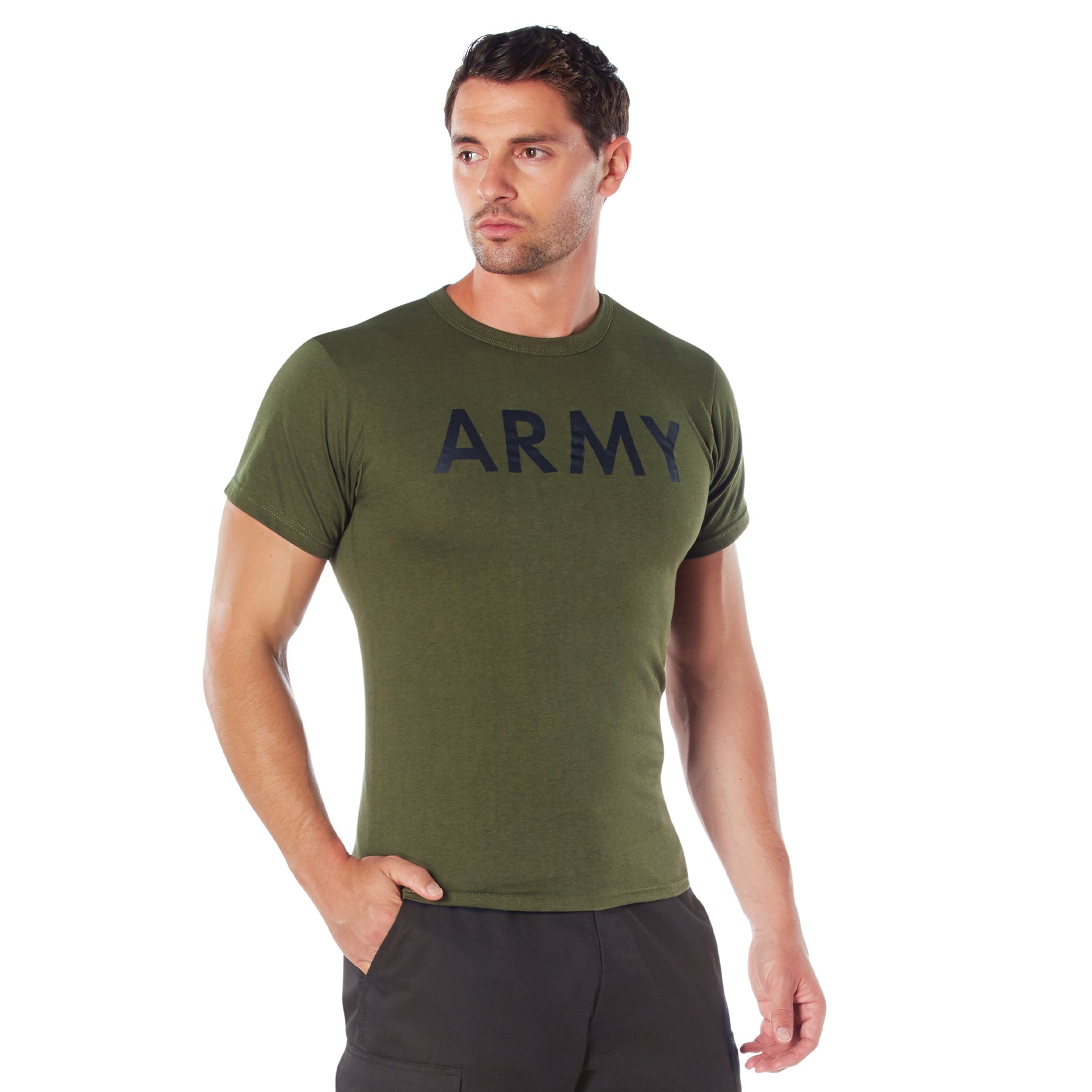 Olive Drab Military Physical Training T-Shirts - Main Image