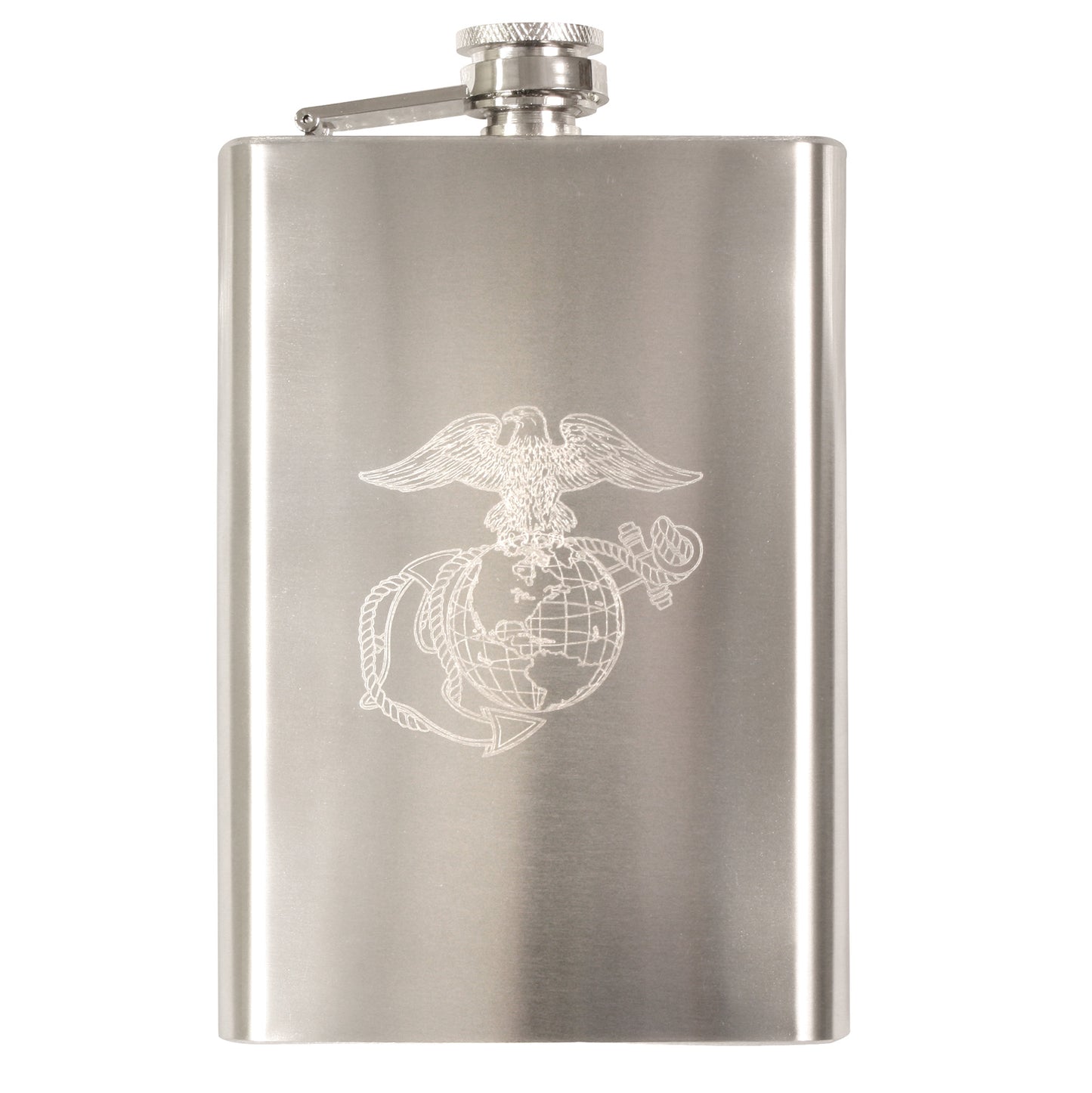 Engraved USMC Stainless Steel Flask