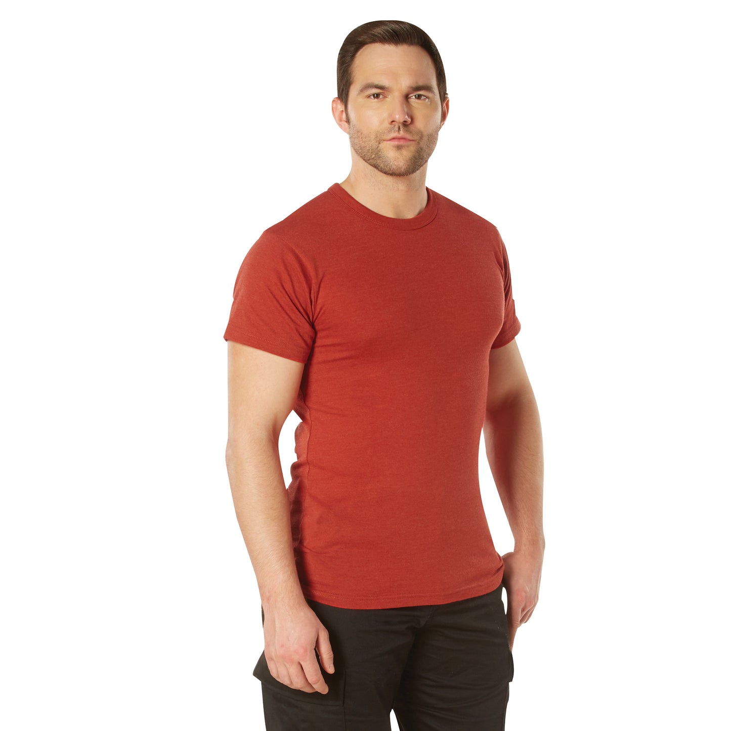 Solid Color T-Shirt with Cotton / Polyester Blend