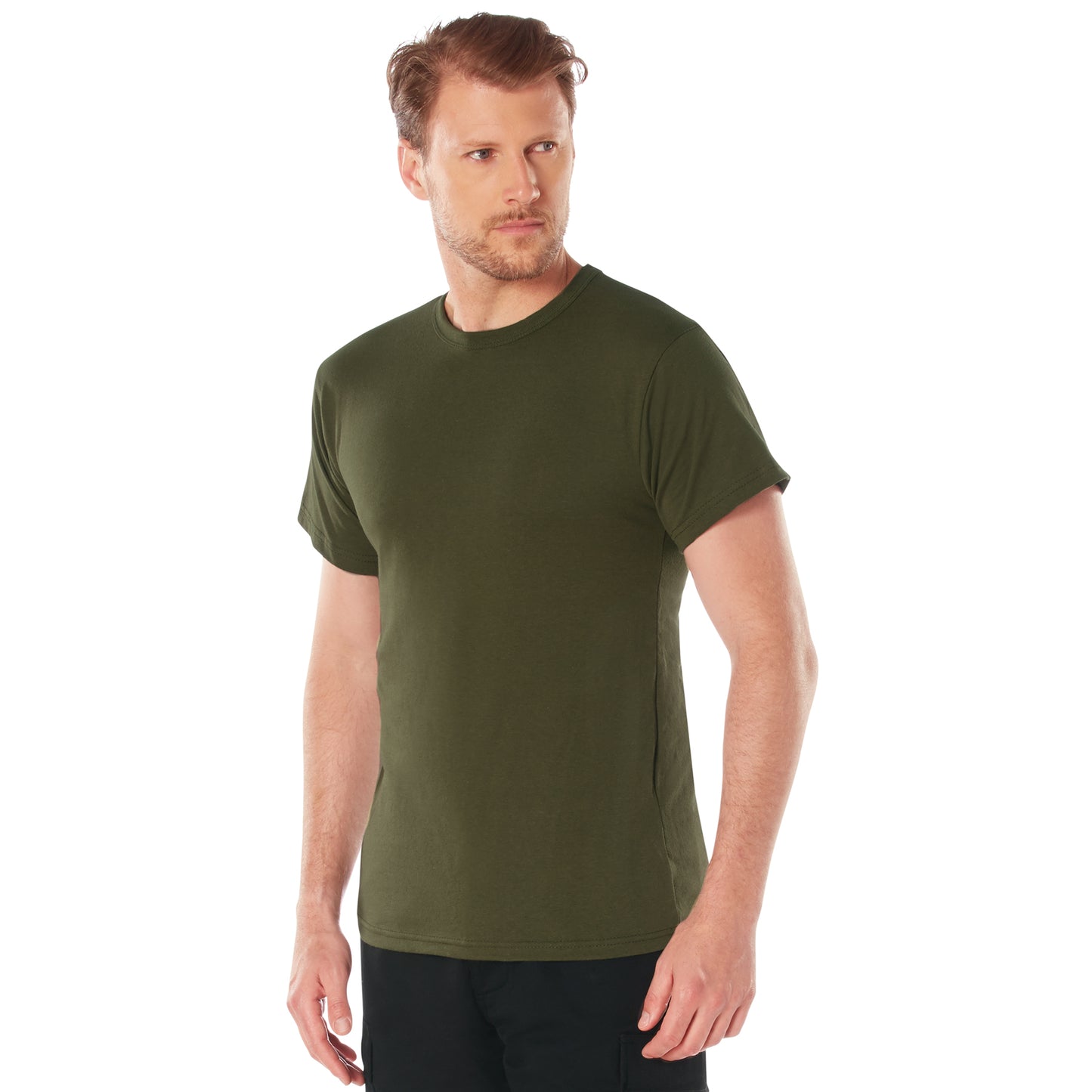 Solid Color T-Shirt with Cotton / Polyester Blend