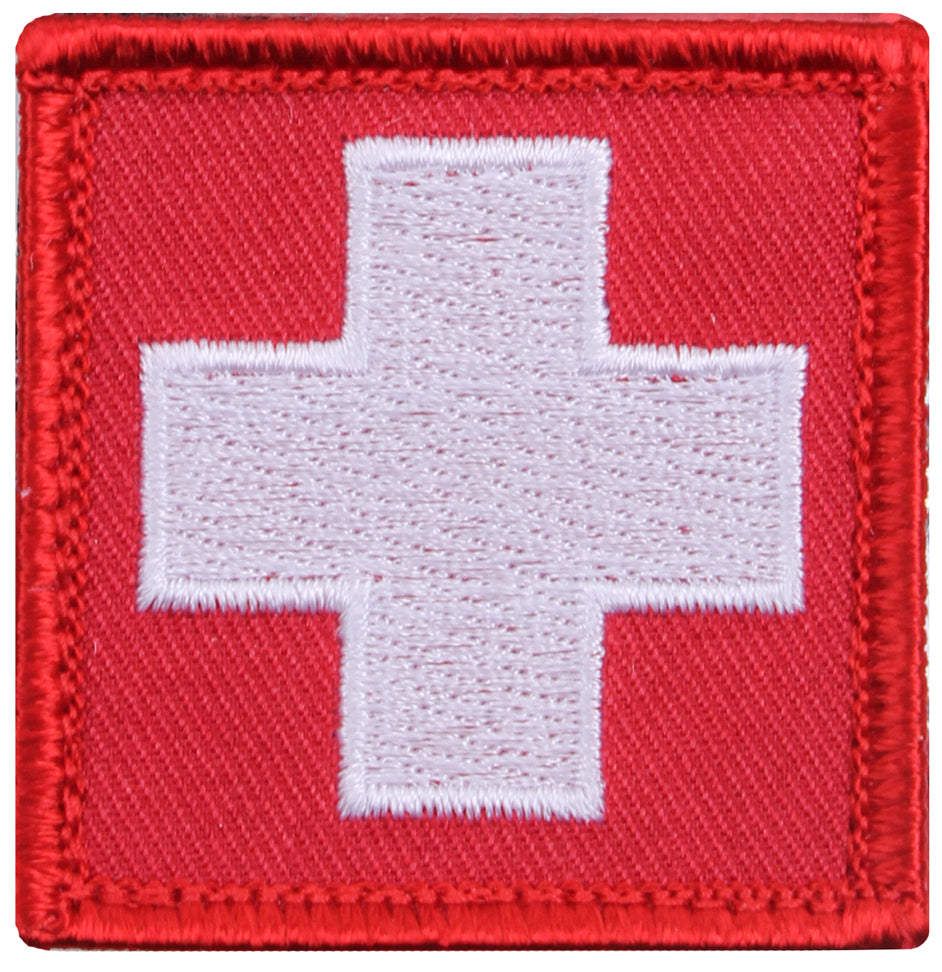 White Cross Red Morale Patch