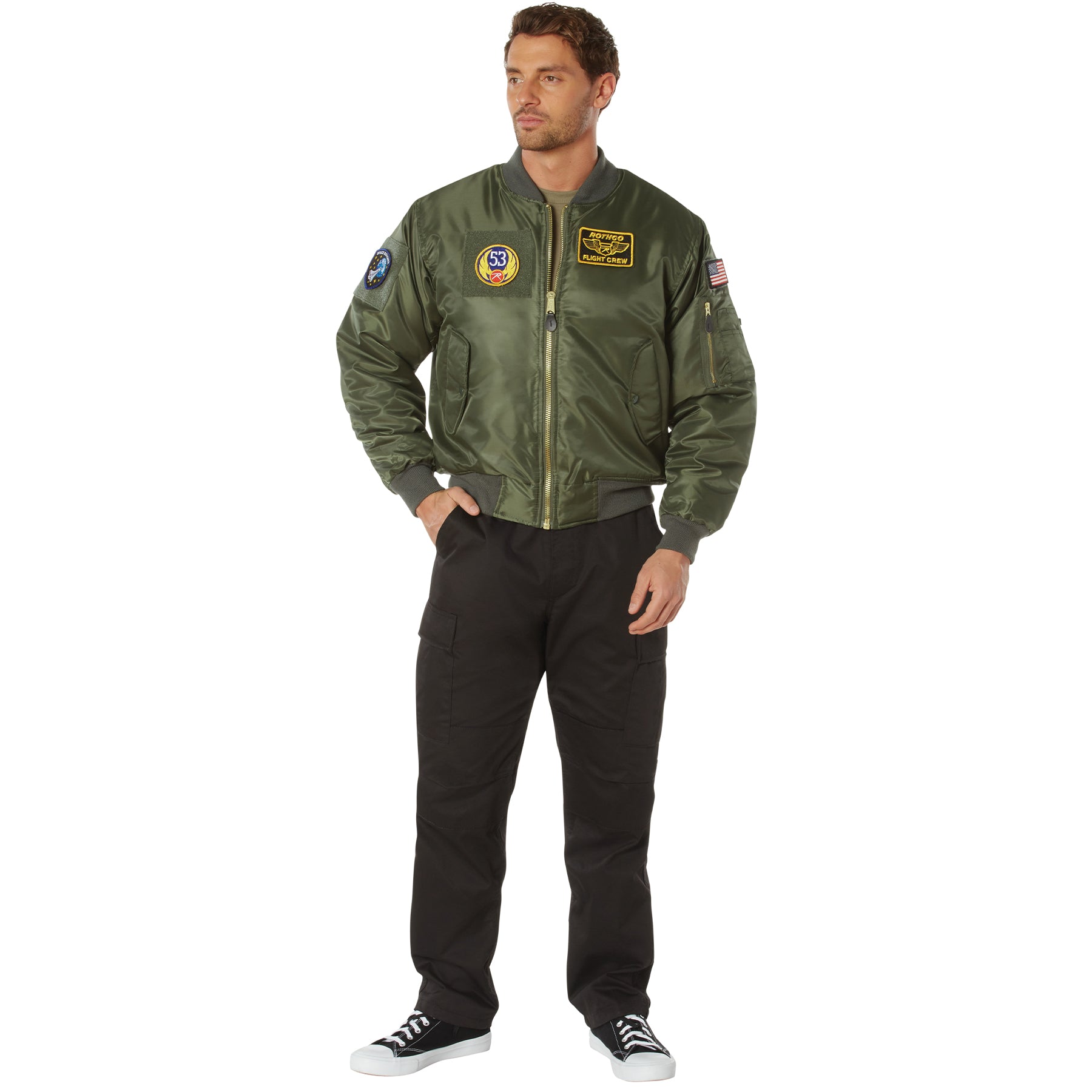 MA-1 Flight Jacket with Patches - Main Image