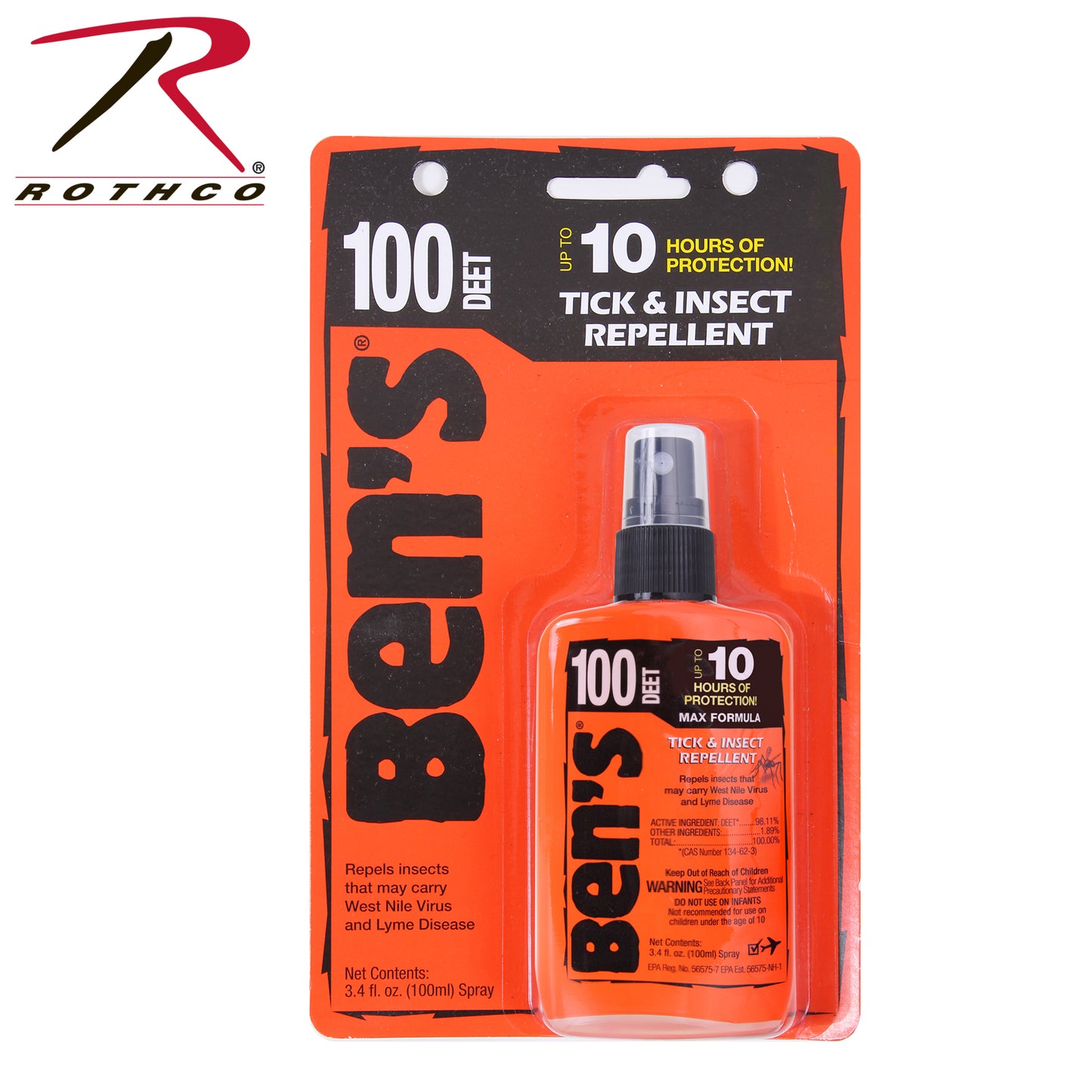 Ben 100 Max DEET Insect Repellent Spray Pump