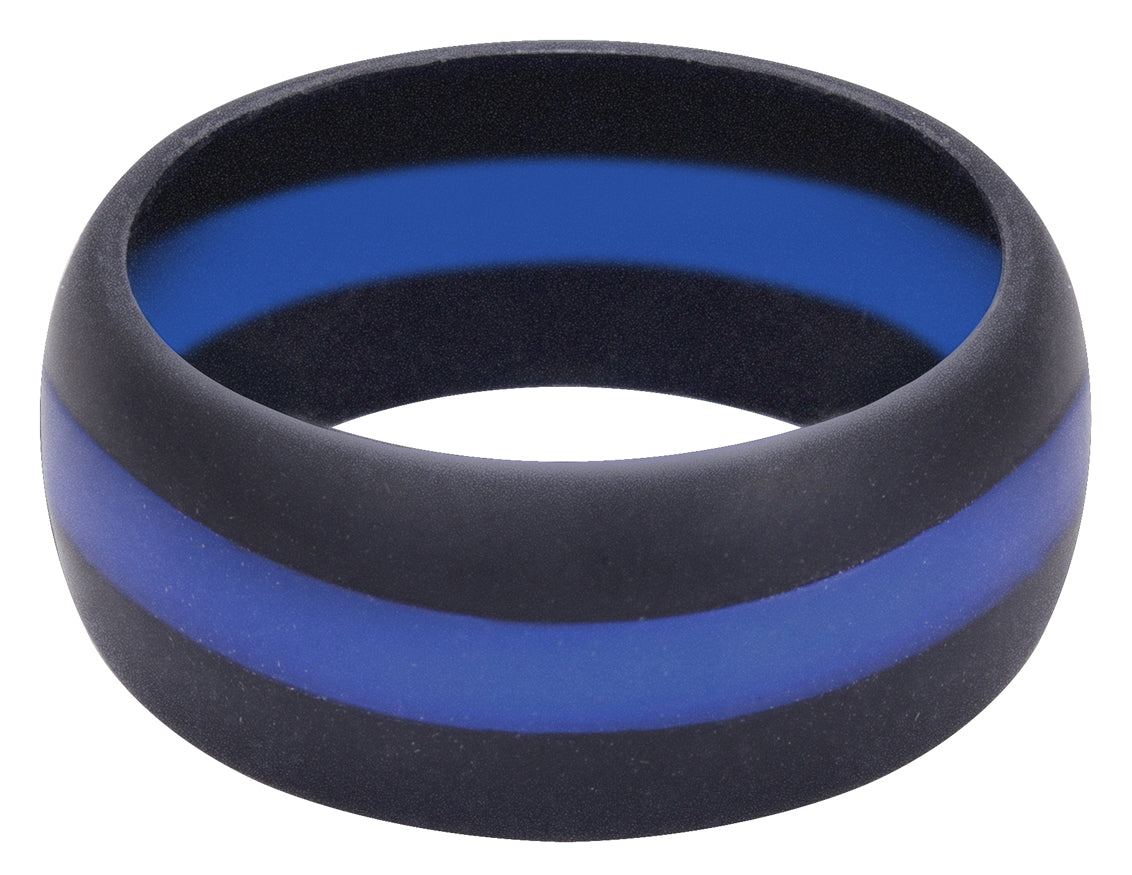 Thin Blue Line Silicone Ring