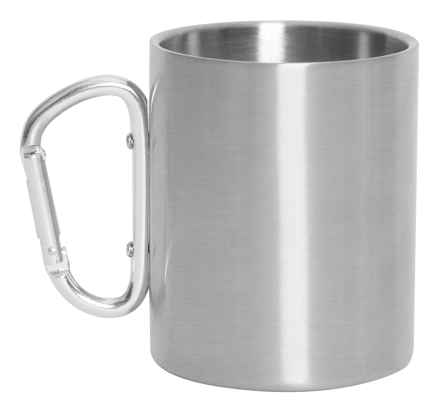 Insulated Stainless Steel Portable Camping Mug With Carabiner Handle – 15 oz