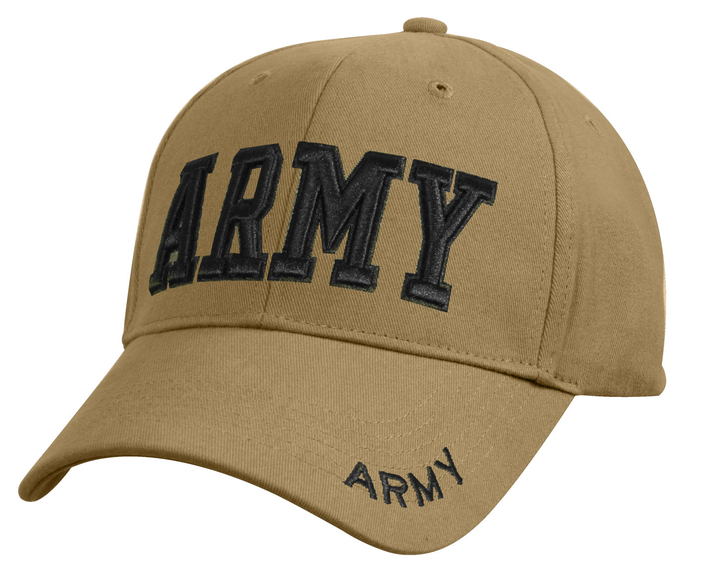 Deluxe Army Embroidered Low Profile Insignia Cap