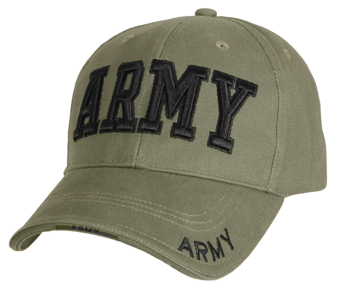 Deluxe Army Embroidered Low Profile Insignia Cap