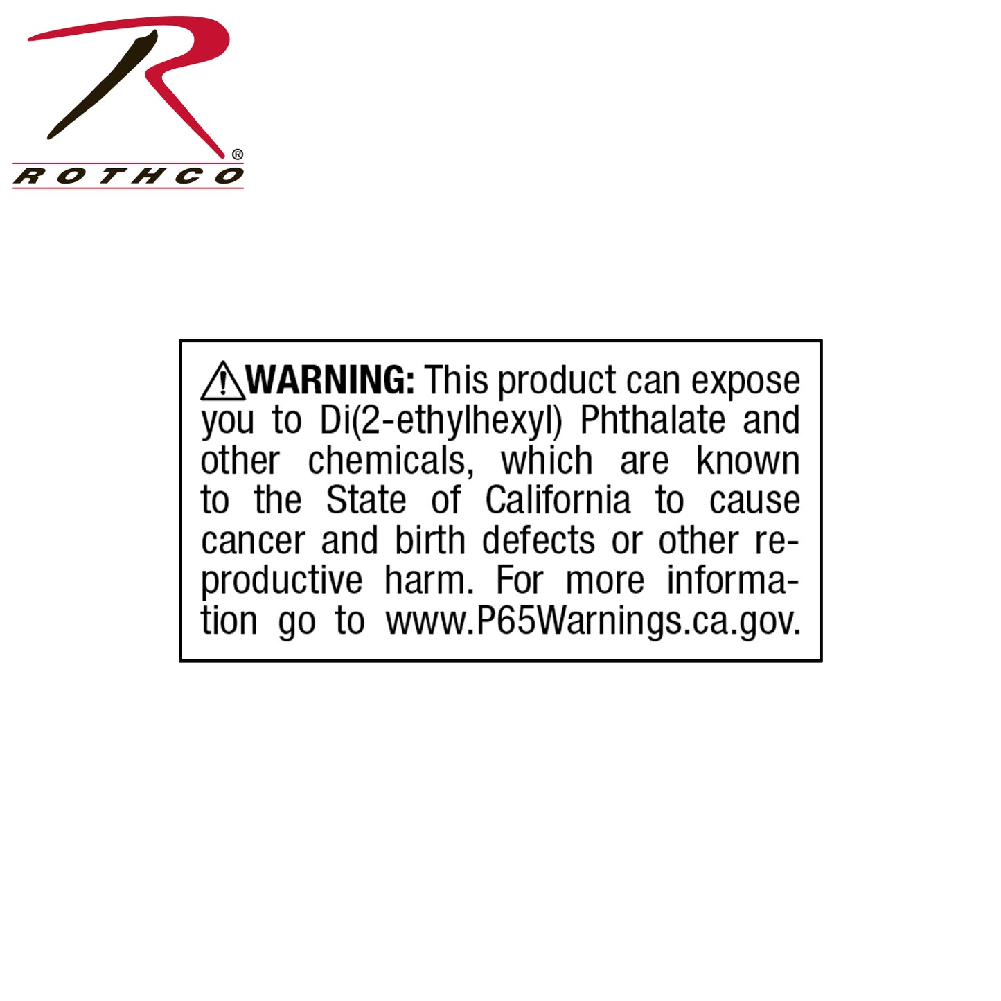 California Prop 65 Chemical Warning Labels