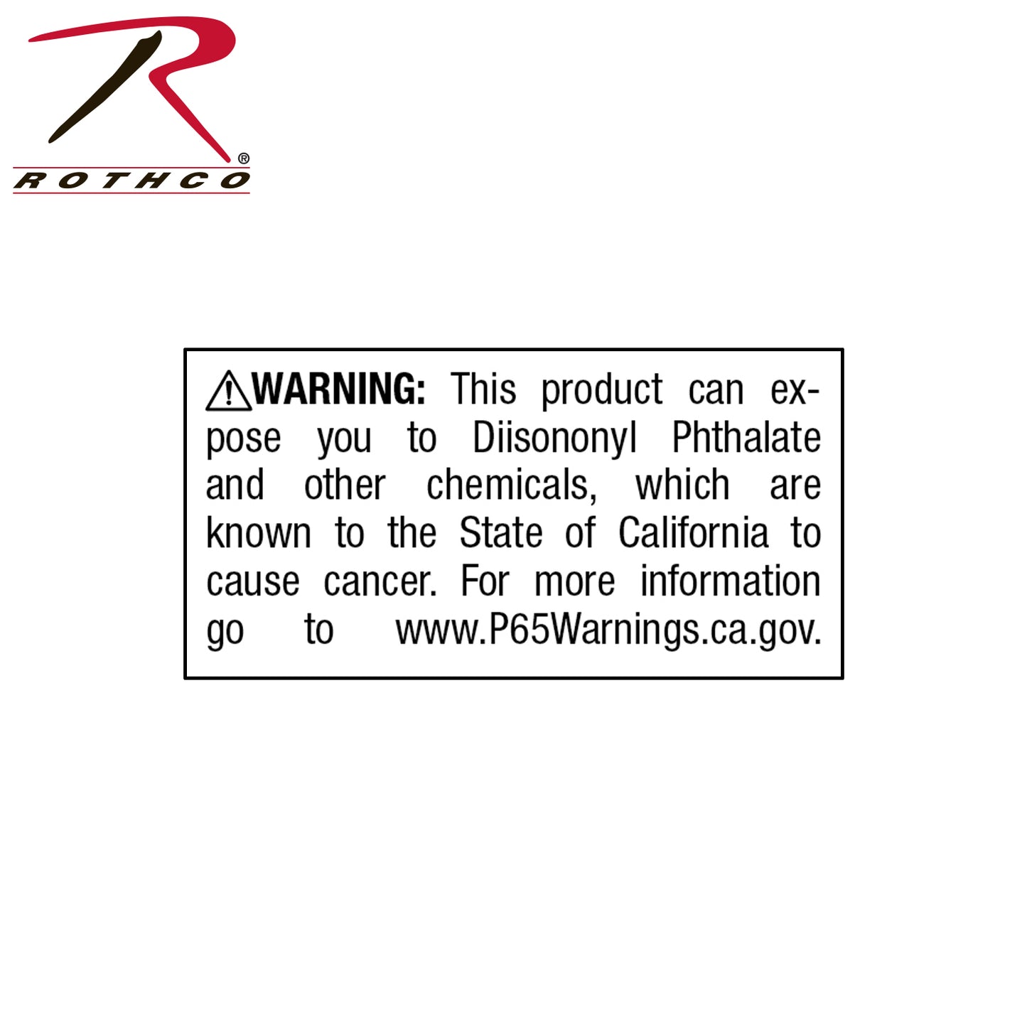 California Prop 65 Chemical Warning Labels