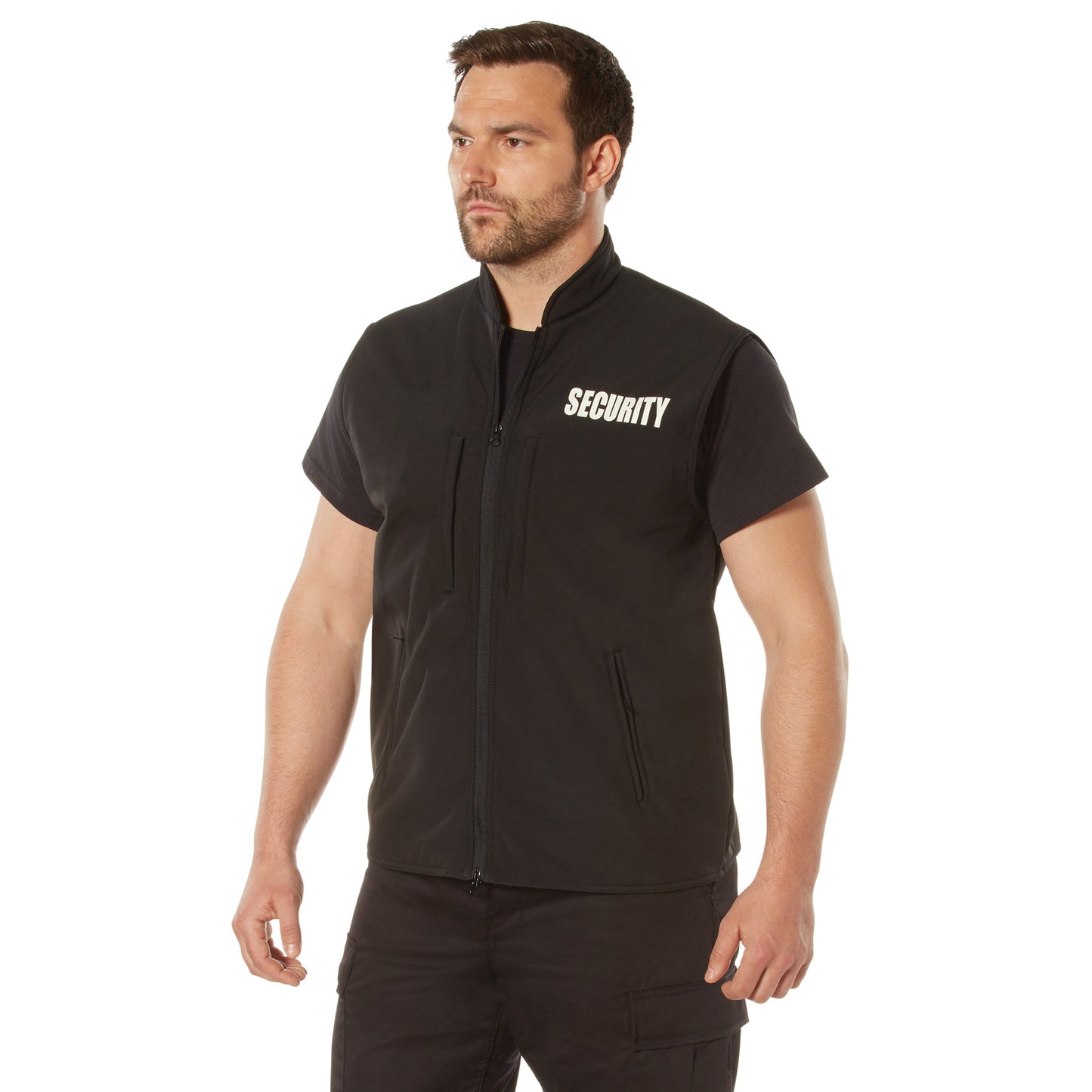 Concealed Carry Soft Shell Security Vest - Black