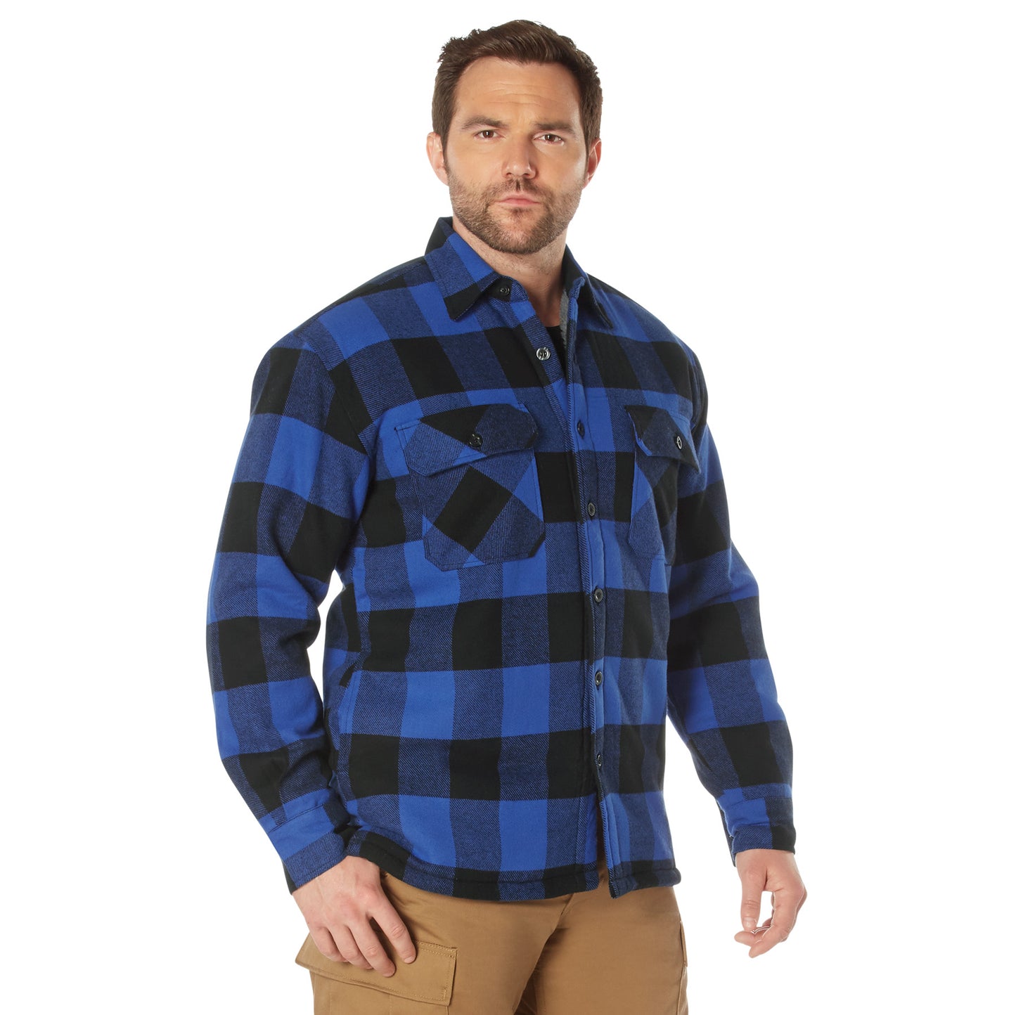 Extra Heavyweight Buffalo Plaid Sherpa Lined Flannel Shirts