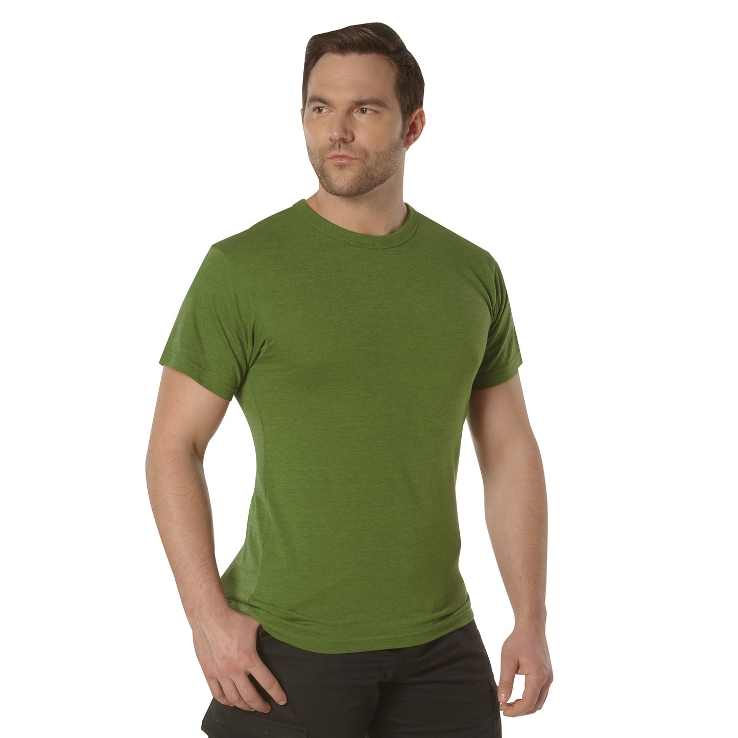 Solid Color T-Shirt with Cotton / Polyester Blend